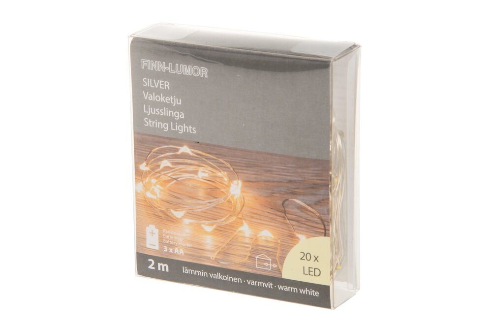 Paristovaloketju 20 led lämmin valkoinen