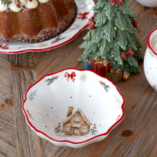 Jouluinen kulho 14 cm Chalet de Noël - Chic Antique
