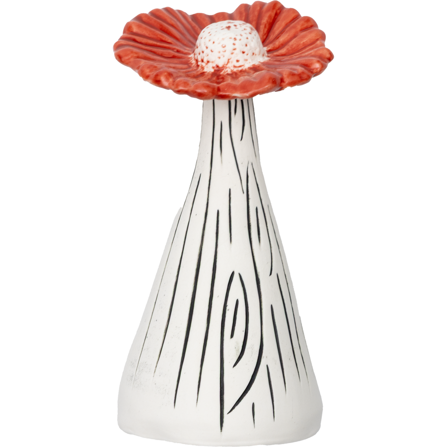 Gerbera Studio Keramiikkaveistos Punainen 18 cm