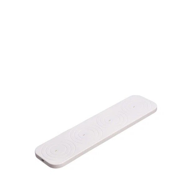 Uyuni Ladattava LED-jalusta, keskikokoinen, USB-C, valkoinen34,5x9 cm