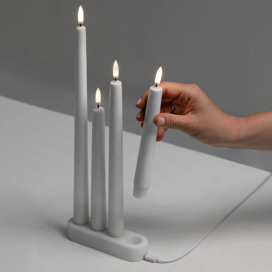 Uyuni Led Kruunukynttilä valkoinen 2,3x16,4cm 2kpl/pkt