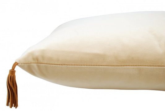 Samettityynynpäällinen tupsuilla keltainen 45x45cm