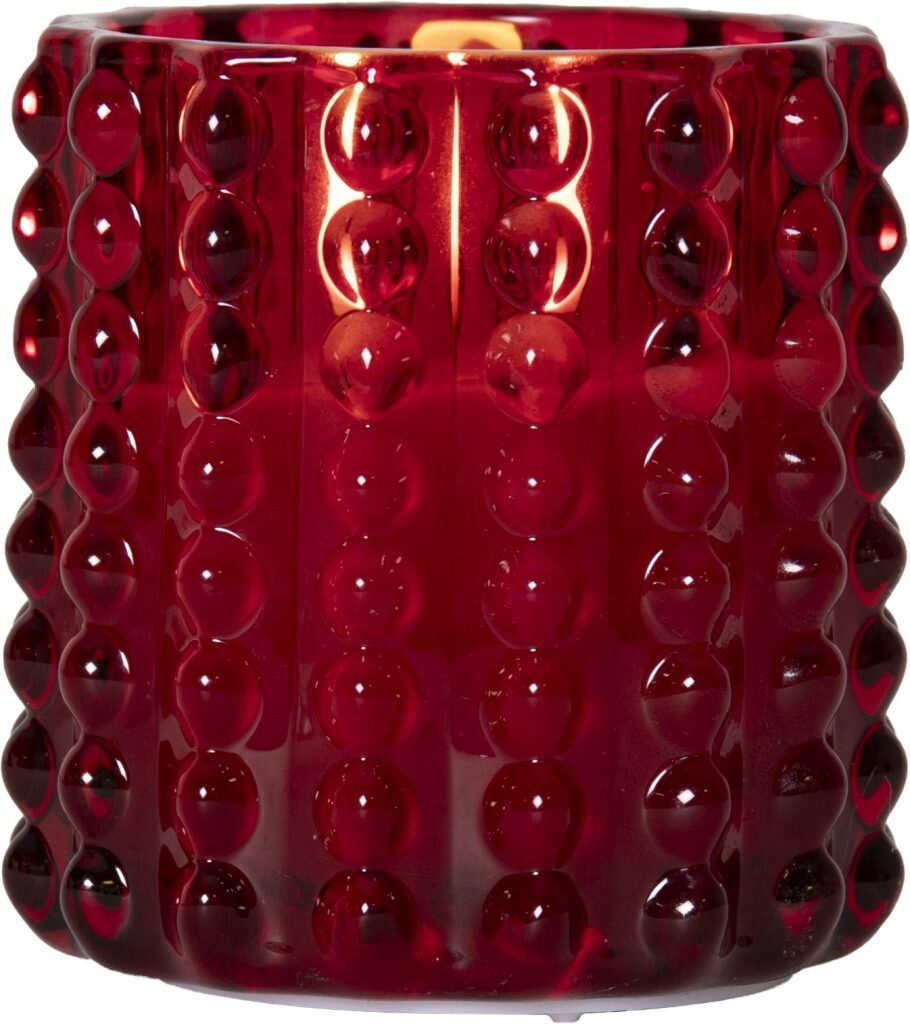 Flamme Dotty LED-kynttilä punainen 9,5 cm