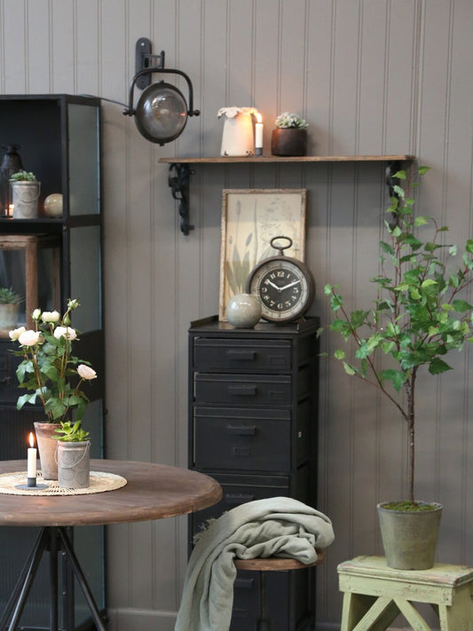 Chic Antique puuhylly metalliset hyllynkannattimet 100cm