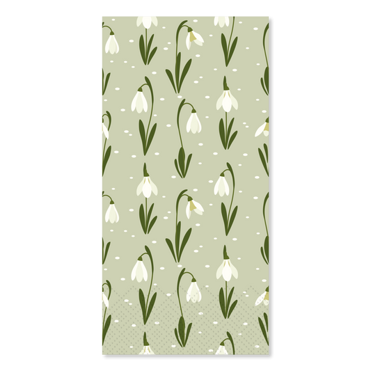 Lautasliina lumikellot Chic Antique 20x10cm vihreä