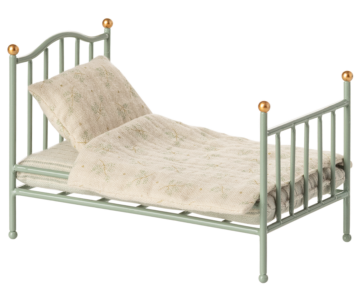 Maileg Vintage sänky hiirille minttu