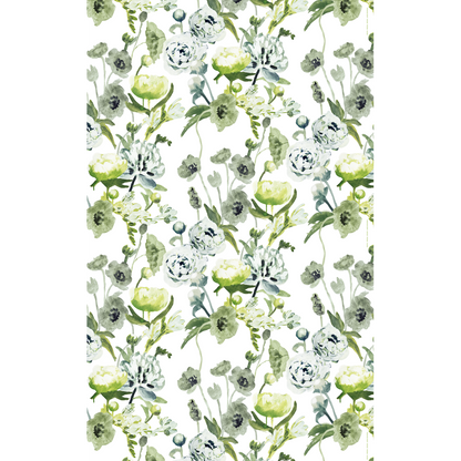 Freesia Puuvilla-Pellavakangas Vihreä Leveys 150 cm