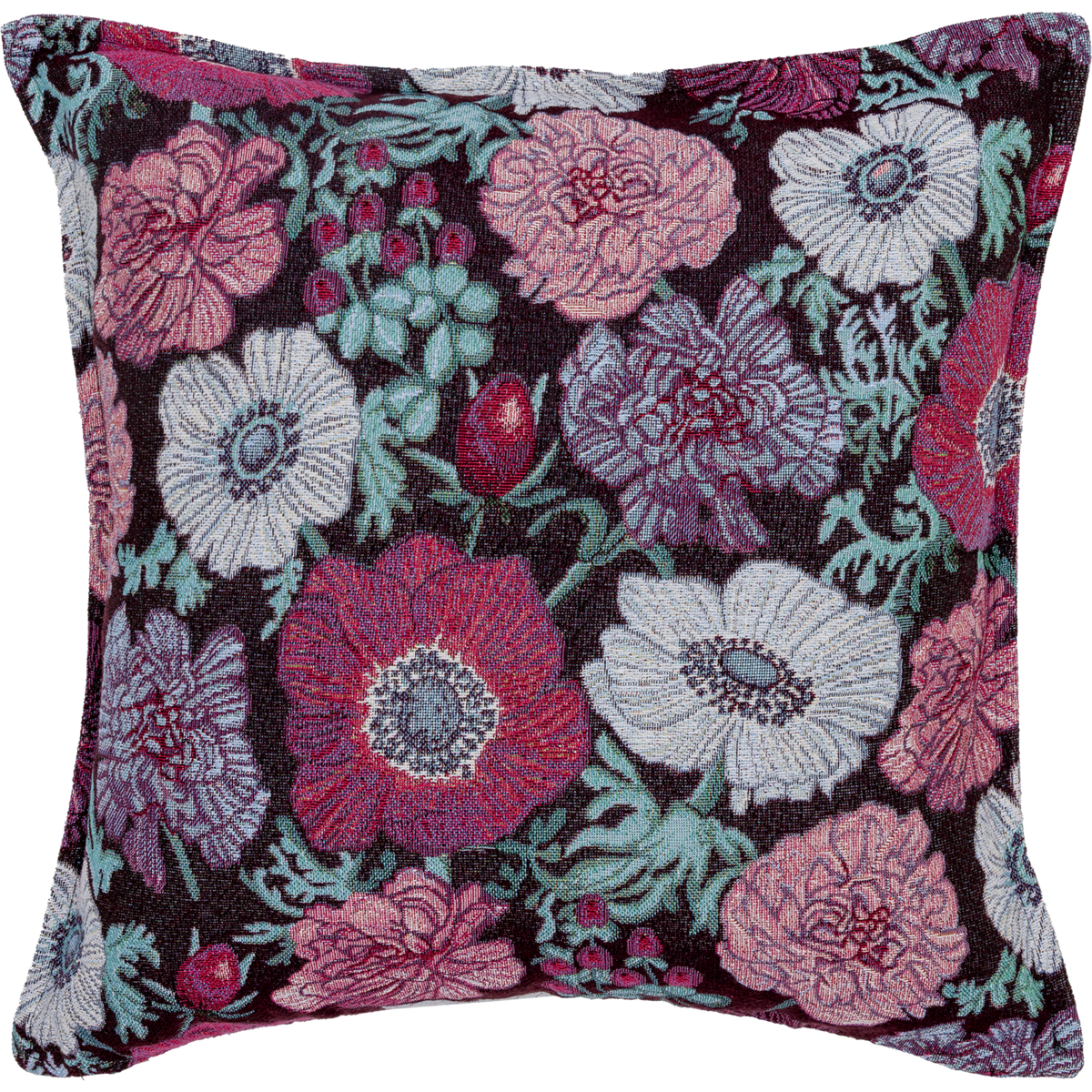 Leinikki Tyynynpäällinen Gobeliini Viininpunainen 45x45 cm