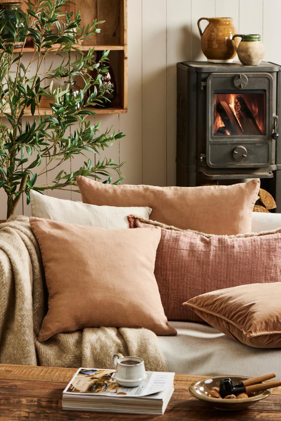 Ib Laursen Tyynynpäällinen sametti kameli