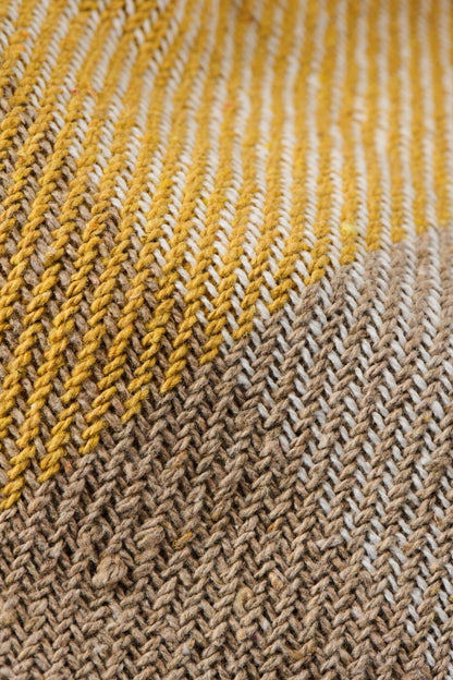 Ib Laursen Torkkupeitto beige-keltainen ruutu 130x160cm