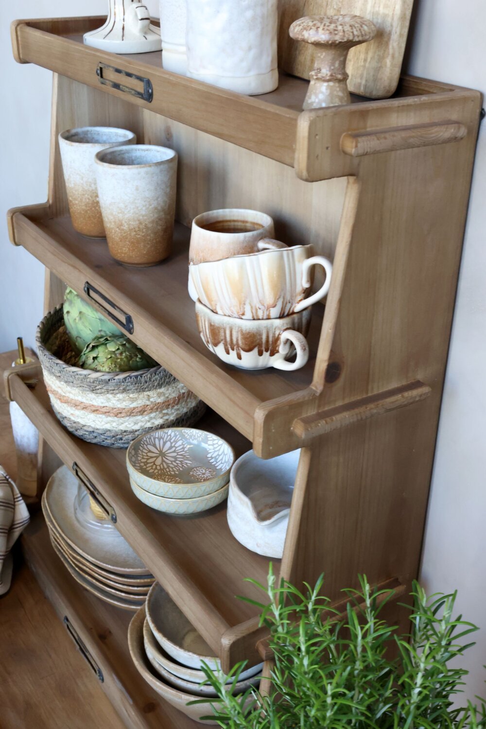 Hyllykkö neljällä hyllyllä luonnonvärinen Chic Antique