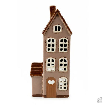 Talolyhty ruskea kuistilla  18 x 8 cm