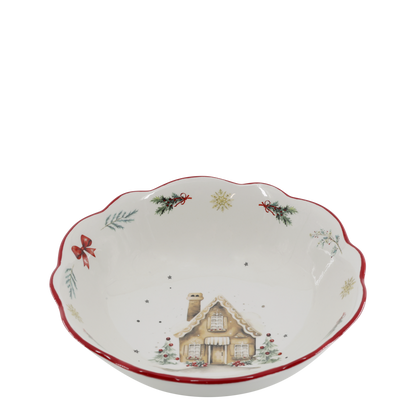 Chalet de Noël -kulho 21 cm jouluaihe Chic Antique