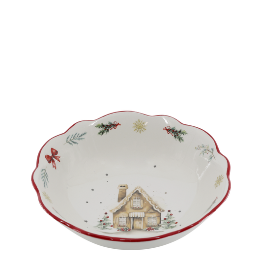 Chalet de Noël -kulho 21 cm jouluaihe Chic Antique