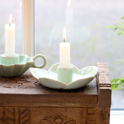 Massy-kynttilänjalka H3.5/D13 cm verte Chic Antique