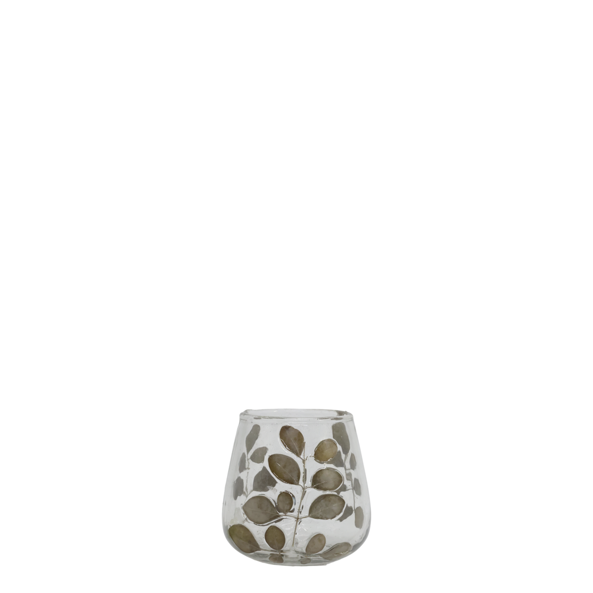Kynttilä hurrikaani kuivatuilla lehdillä Chic Antique