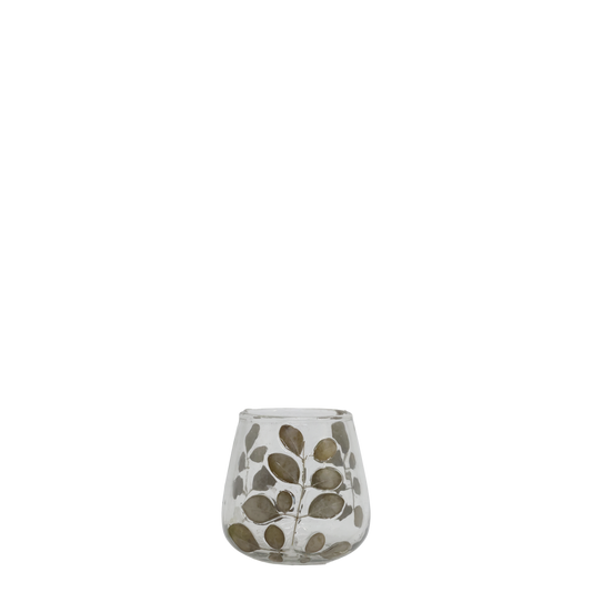 Kynttilä hurrikaani kuivatuilla lehdillä Chic Antique