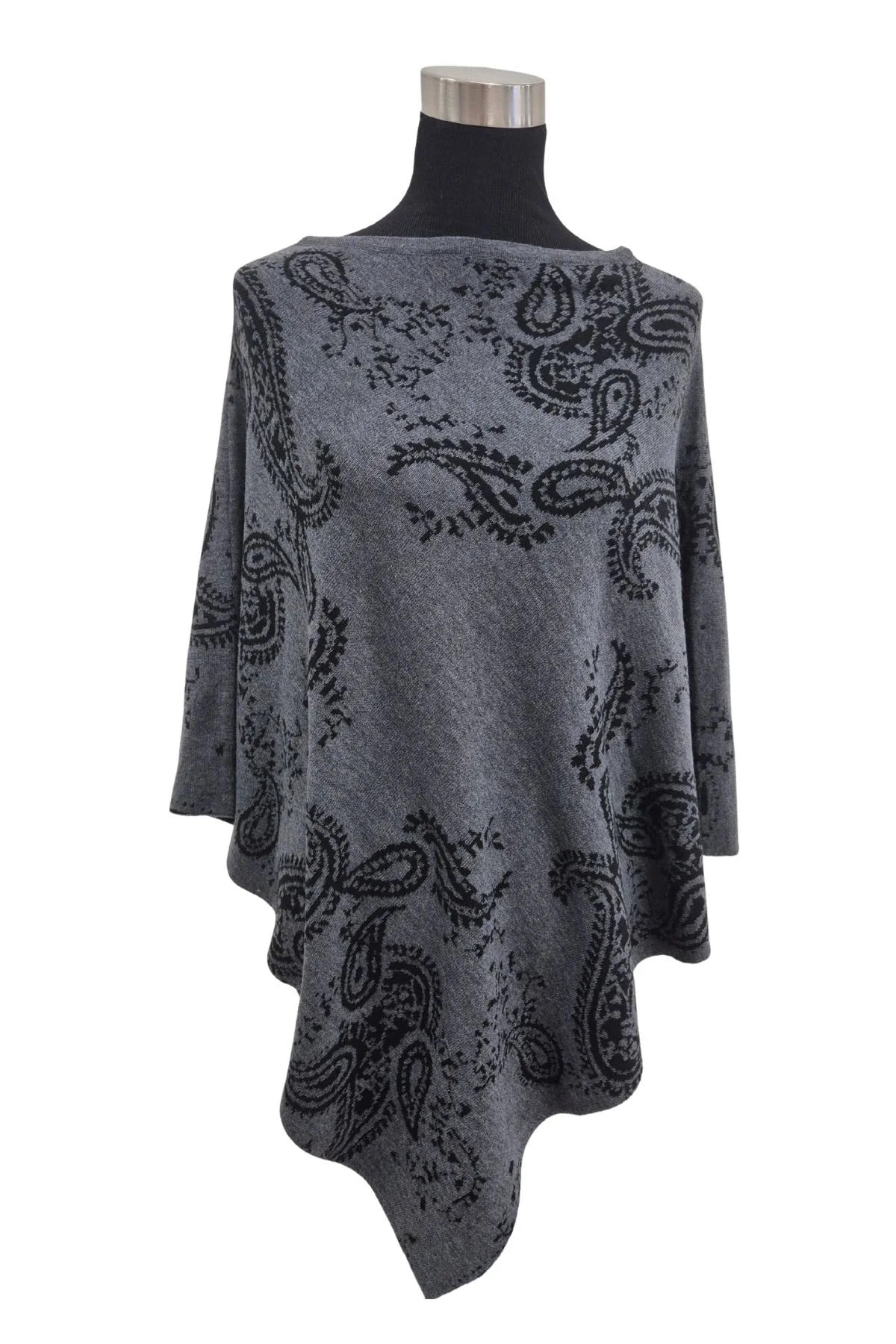 Lasessor Emira poncho 180 t.harmaa