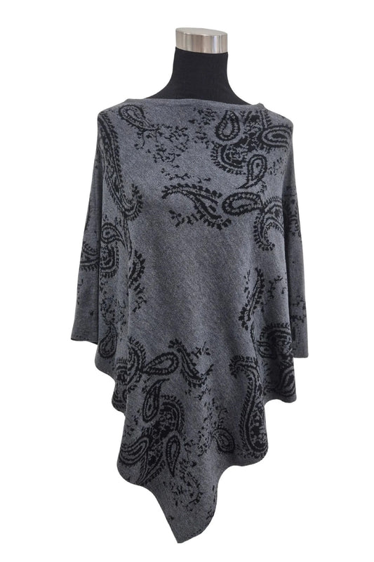 Lasessor Emira poncho 180 t.harmaa