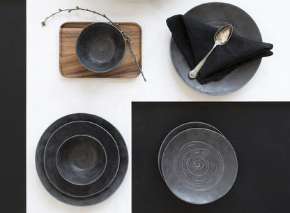 1lk Kivi Lautanen Syvä Tummanharmaa 20 cm