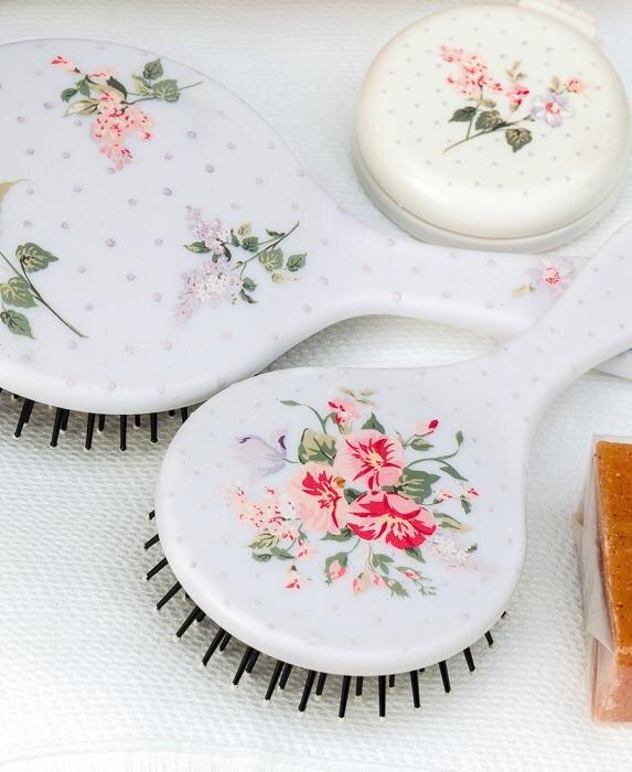 GreenGate Hiusharja setti Asta white 2 harjaa