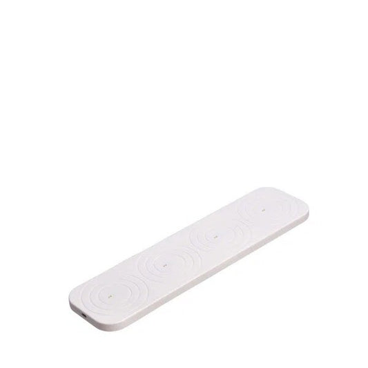 Uyuni Ladattava LED-jalusta, keskikokoinen, USB-C, valkoinen34,5x9 cm
