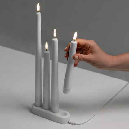 Uyuni Led Kruunukynttilä valkoinen 2,3x20 cm 2kpl pkt