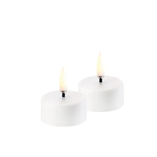 Uyuni Ladattava LED-tuikku, yksinkertainen valkoinen, 3,9 x 2,3cm 2kpl