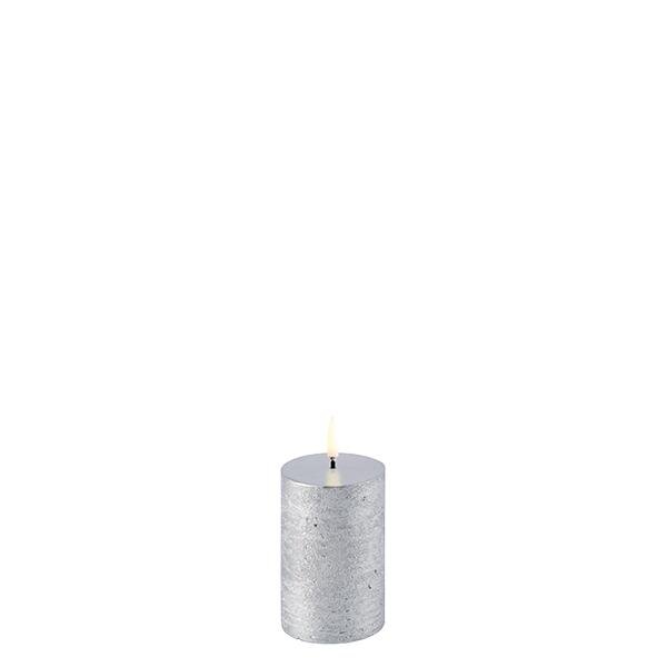 Uyuni Led pöytäkynttilä hopea 5x7,5cm