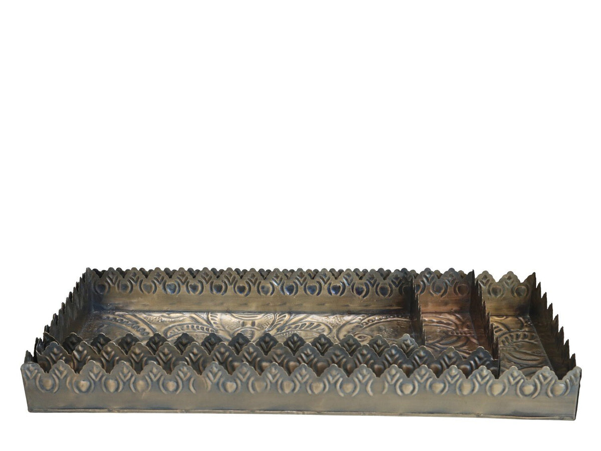 Chic Antique metalli tarjotin suorakaide L
