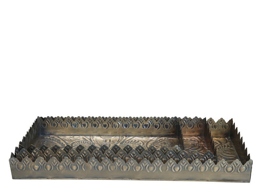 Chic Antique metalli tarjotin suorakaide L