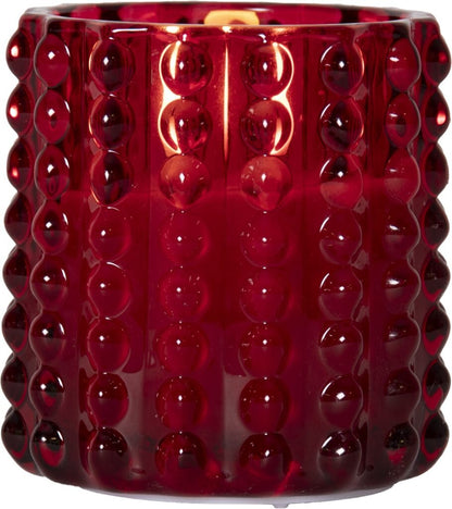 Flamme Dotty LED-kynttilä punainen 9,5 cm
