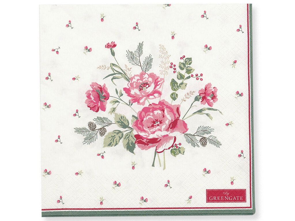 GreenGate servetti Leonora white large 20kpl