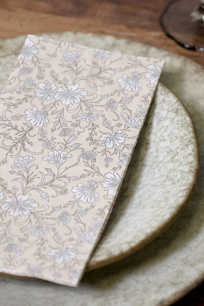 Lautasliina kukilla Chic Antique 20x10cm hunaja
