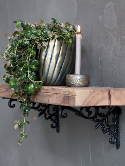 Chic Antique hyllynkannatin musta 12x18x3,5cm