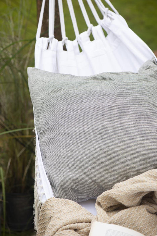 Ib Laursen tyynynpäällinen musta/beige raita 50x50cm