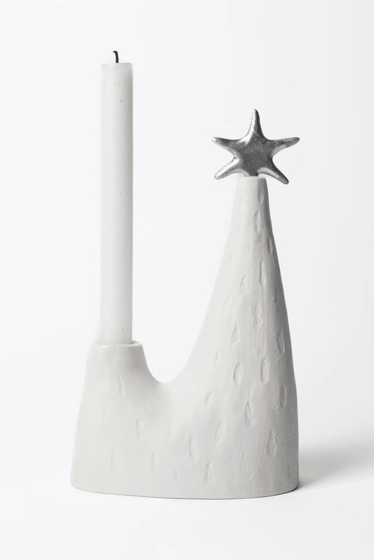 Pentik Joulukuusi Studio Kynttilänjalka Valkoinen 15x9x25 cm