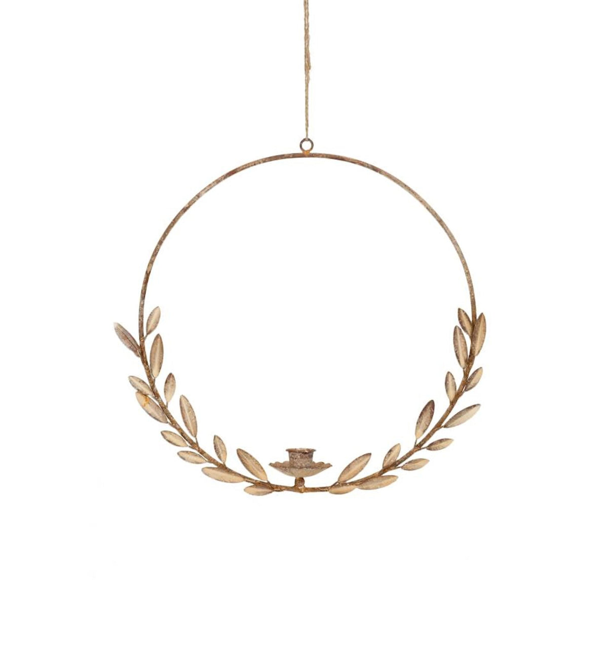 Kynttilänpidike Leonora floral beige