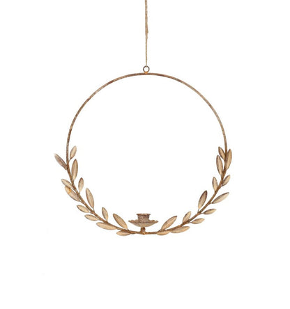 Kynttilänpidike Leonora floral beige