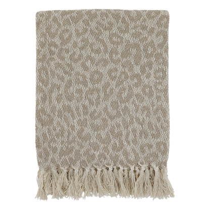 Chic Antique Puuvillapeitto 150x130cm leopardikuvio