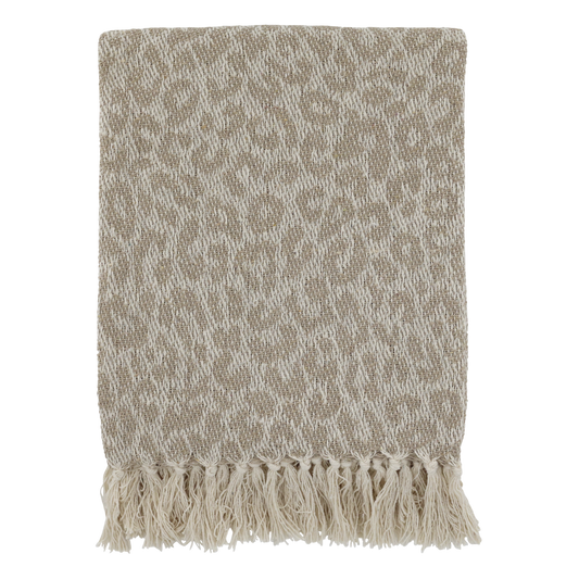 Chic Antique Puuvillapeitto 150x130cm leopardikuvio