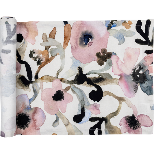 Ruusumalva Akryylipinnoitettu Kaitaliina Vaaleanpunainen 45x160 cm