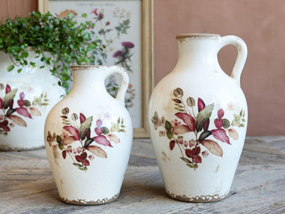 Chic Antique Maljakko keraaminen kukka-aihe 26x16,5cm