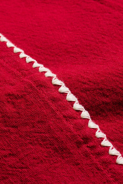 Ib Laursen Pöytäliina Dagmar punainen, valkoinen reuna