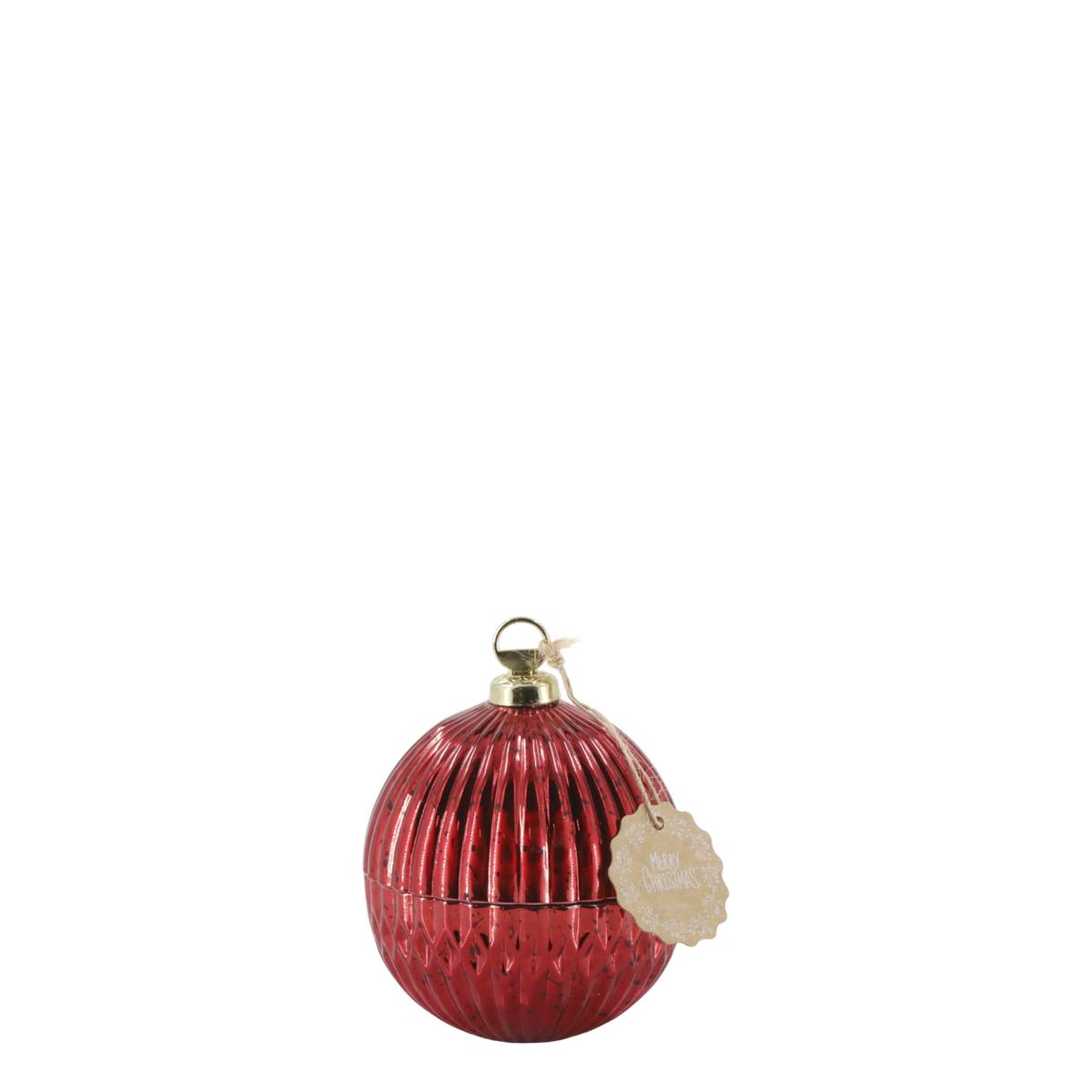 Chic Antique Joulupallo kynttilä punainen 7,5cm