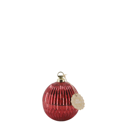 Chic Antique Joulupallo kynttilä punainen 7,5cm