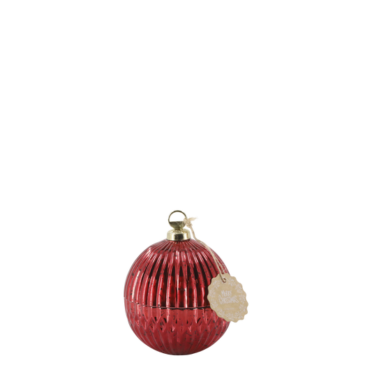 Chic Antique Joulupallo kynttilä punainen 7,5cm