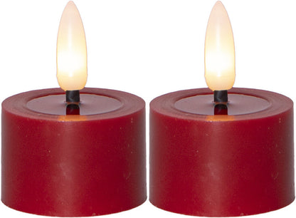 Flamme Flow LED tuikku 4cm punainen 2-pack