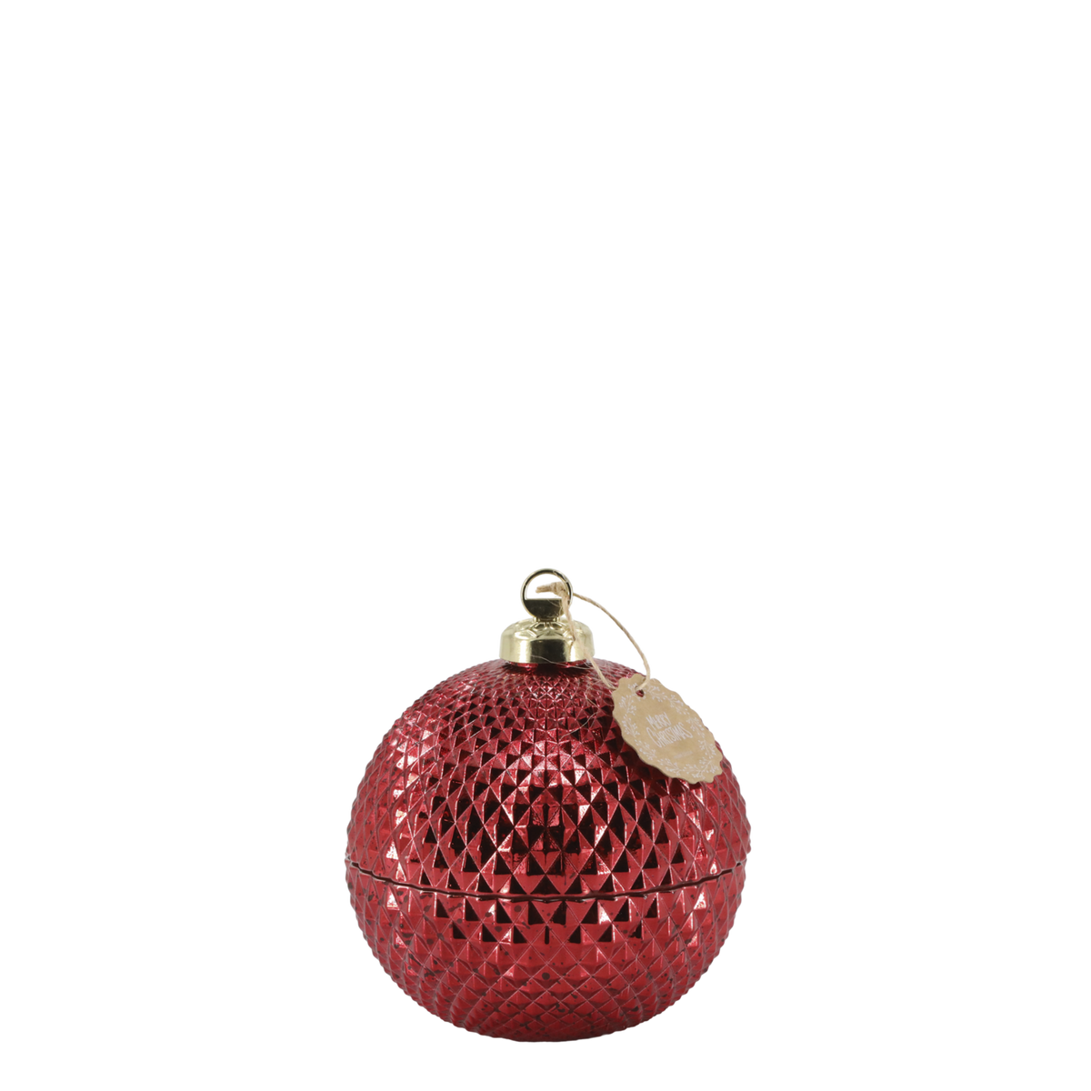Chic Antique Joulupallo kynttilä punainen 10,5cm