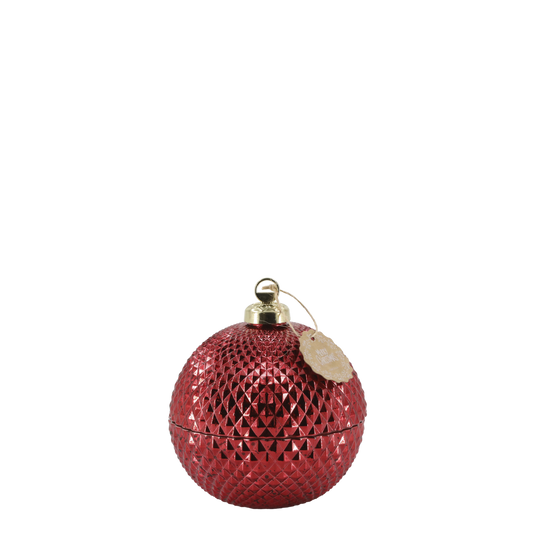 Chic Antique Joulupallo kynttilä punainen 10,5cm